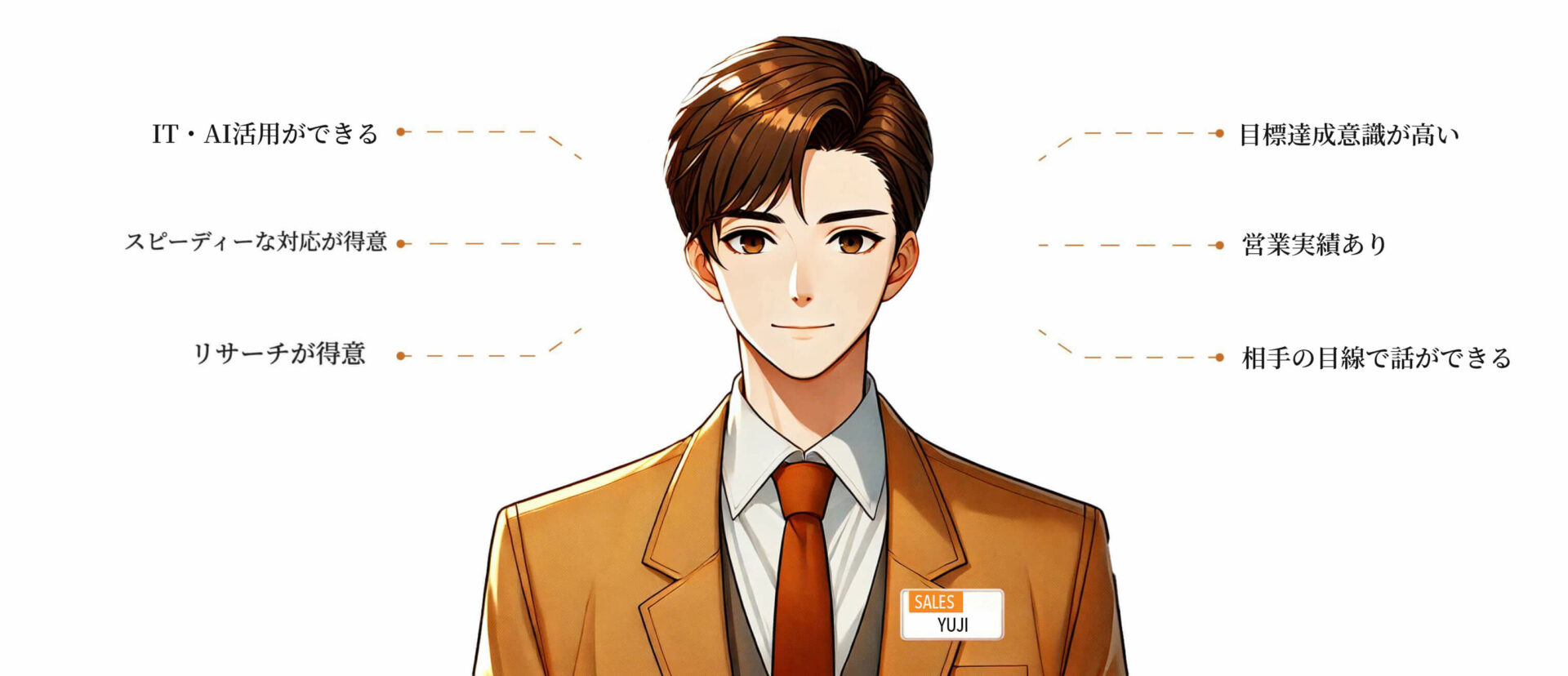 営業職の求められるスキルと能力を表した理想像キャラクター