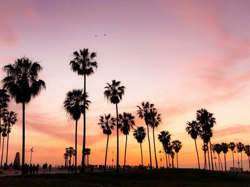 西海岸風景 夕焼け、ビーチ